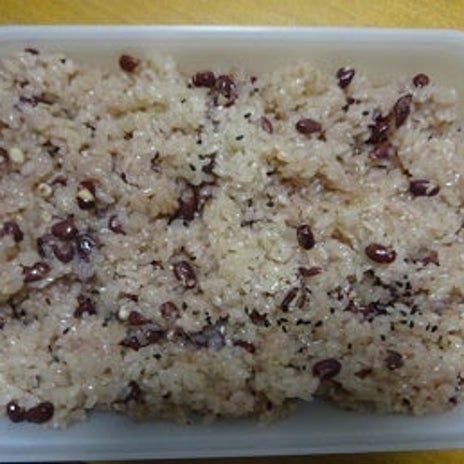 夫がおお喜びした手作りのお赤飯の画像
