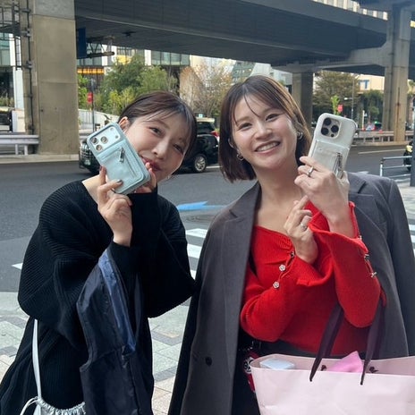桃 お揃いで使っているiPhoneケースの画像
