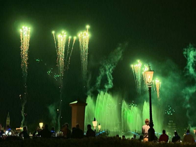 前回断念した夜のショーに夫と感動の画像