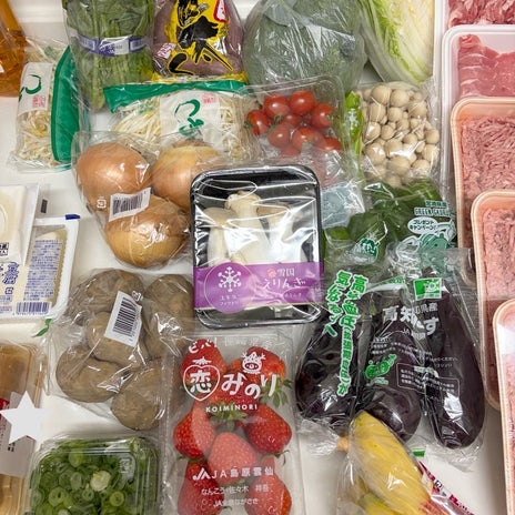 野菜が安かった週の合計9,000円の画像