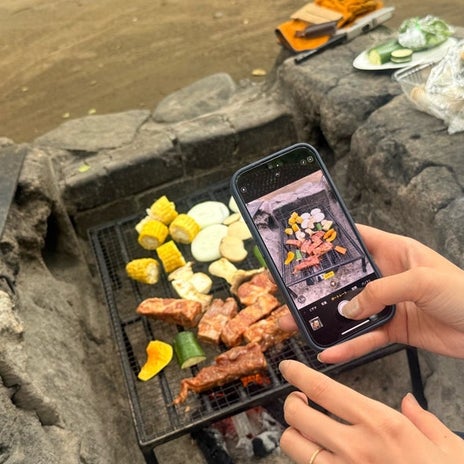 子あり女子だけで楽しんだバーベキューの画像