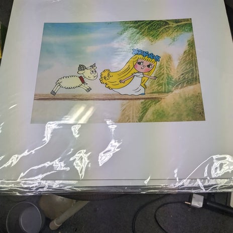特別に入手した記念品のセル画の画像
