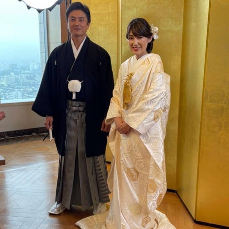 結婚式で着た桂由美さんの着物の画像
