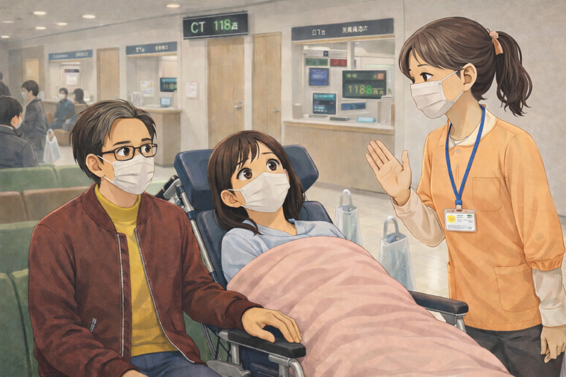 病院で脱帽した認知症の妻の記憶力の画像