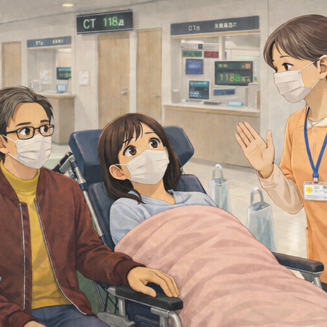 病院で脱帽した認知症の妻の記憶力の画像