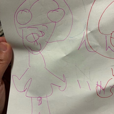 道を覚え絵も描くようになった娘の画像