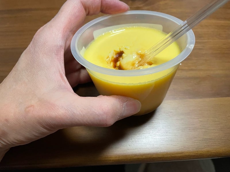 美味しいお風呂上がりの濃厚プリンの画像