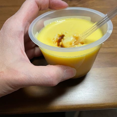 美味しいお風呂上がりの濃厚プリンの画像