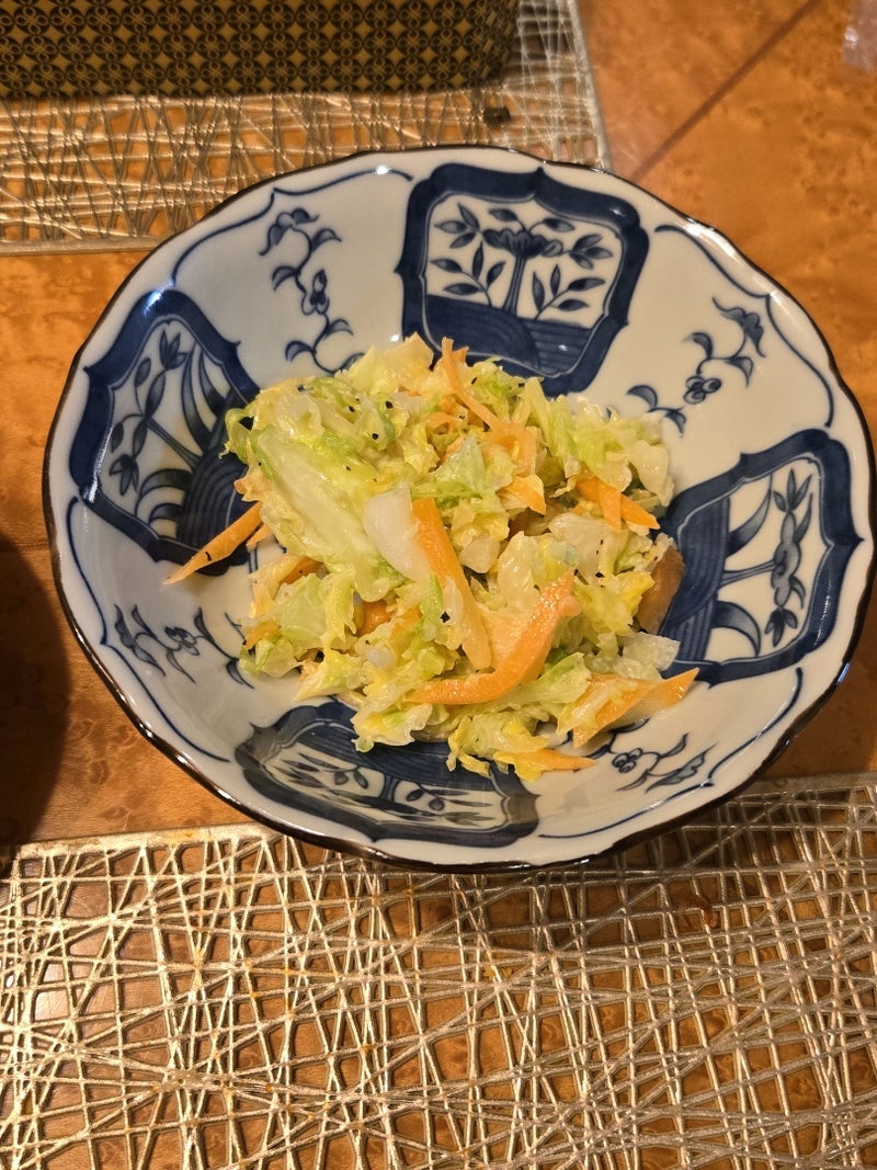 夫の新作で美味しかったコールスローの画像