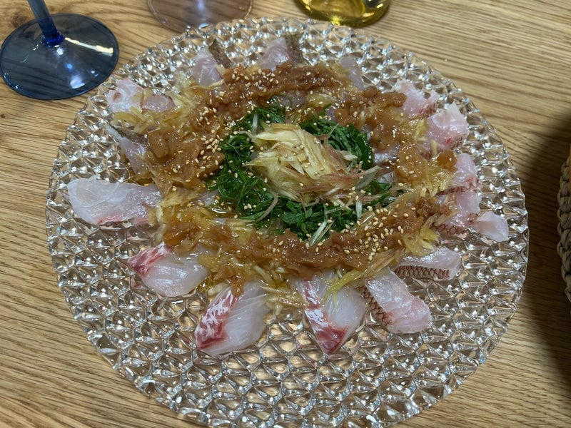 料理本を見て作った鯛のカルパッチョの画像