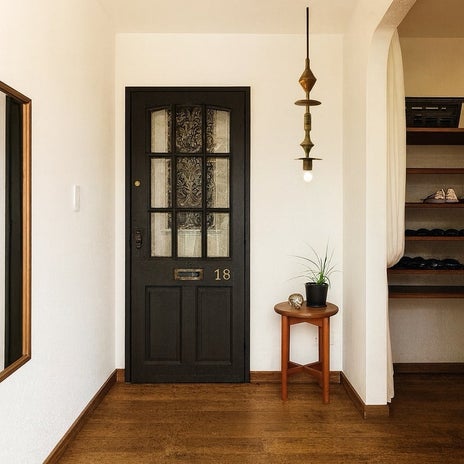 こだわりが詰まった理想通りの玄関の画像