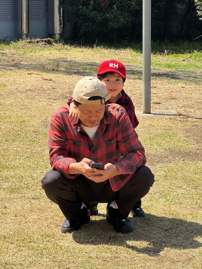 だいた 夫と息子の全力リンクコーデの画像