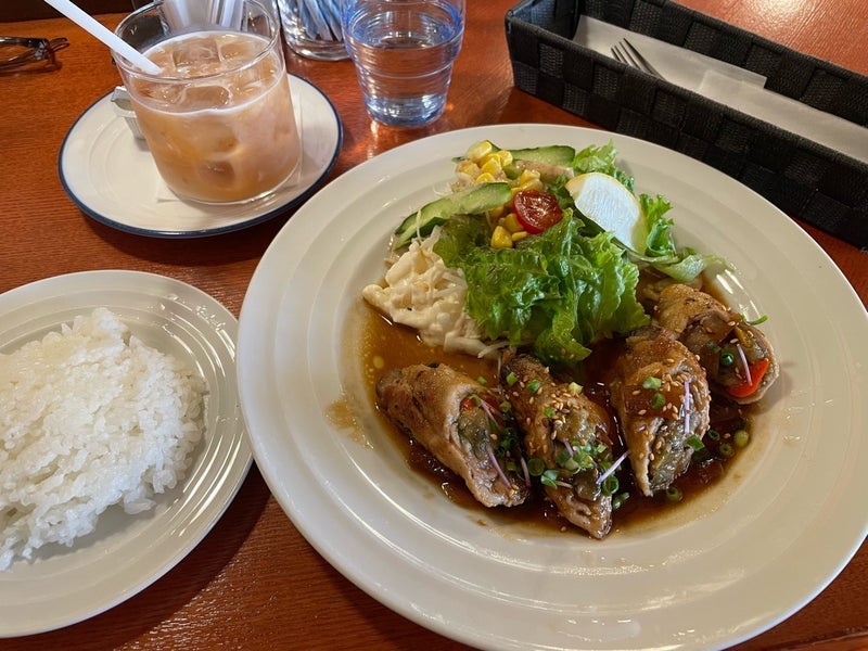 茄子の豚肉巻きの美味しいランチの画像