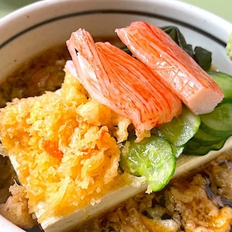 友人たちと食べた絶品のたぬき豆腐の画像