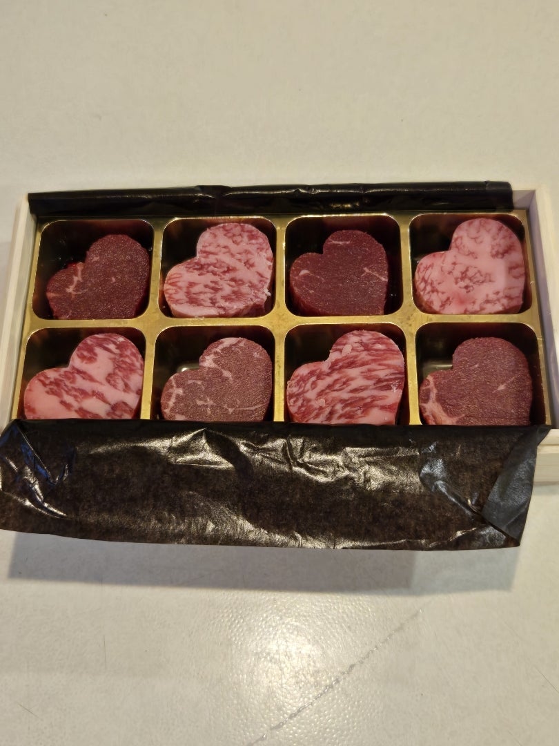 テンション上がるハートステーキ