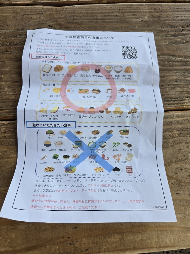 内視鏡検査前日に持ち歩くものの画像