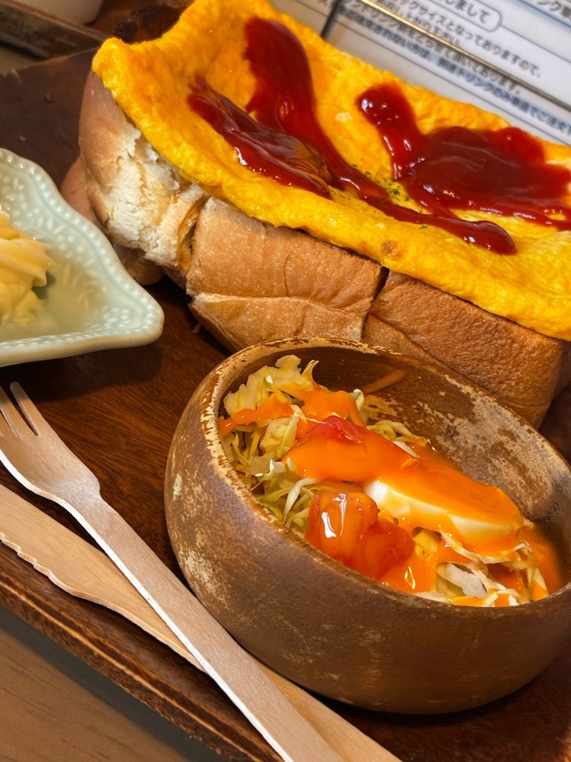 分厚さにびっくりしたモーニングセットの画像