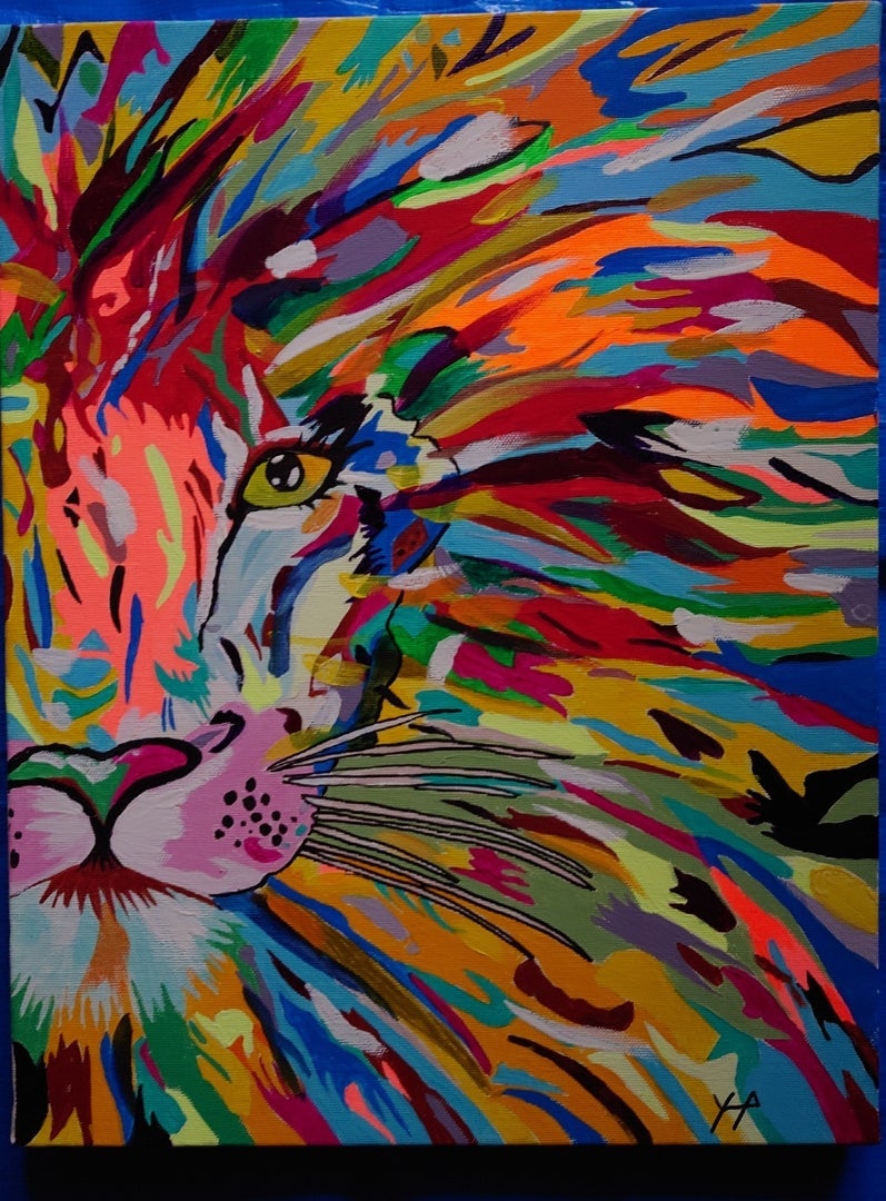 秋野暢子 仕上げたライオンの作品の画像