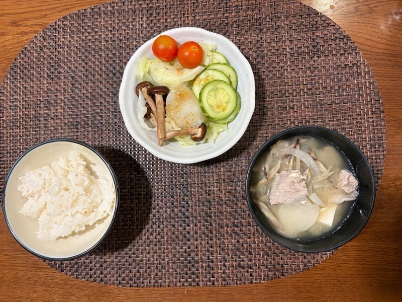 冷蔵庫のもので代用した豚汁の画像