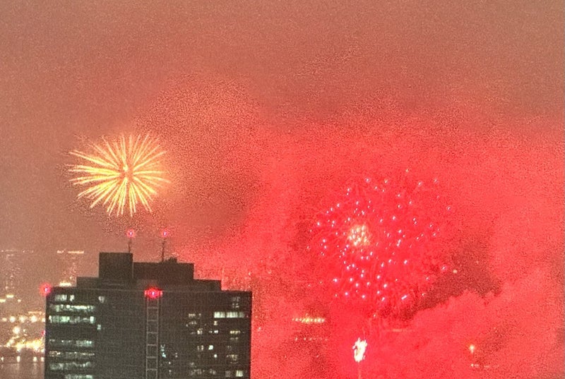 薬丸 11年ぶりの花火と大興奮の孫の画像