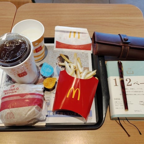 夫の入院帰りに食べたマックのセットの画像