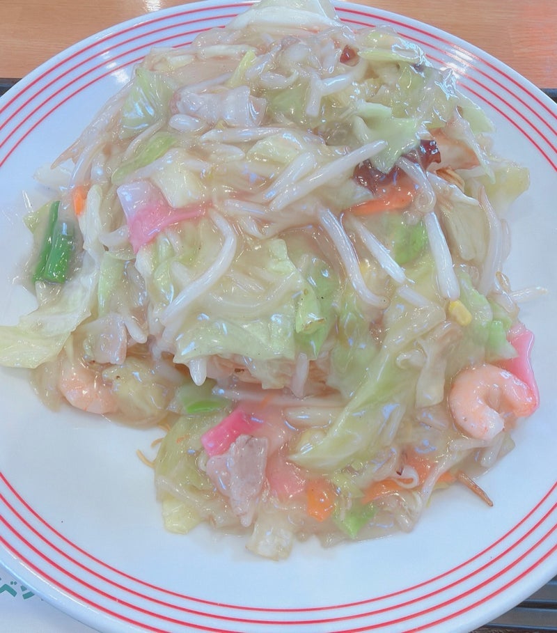 福袋の食事券で注文した皿うどんの画像