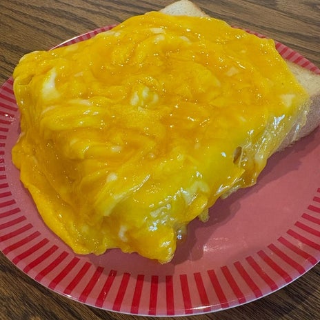 朝できて喜んでたスクランブルエッグの画像
