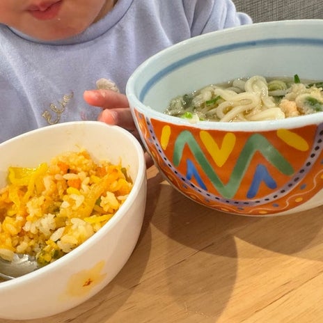 娘の希望で食べたお昼のうどんの画像