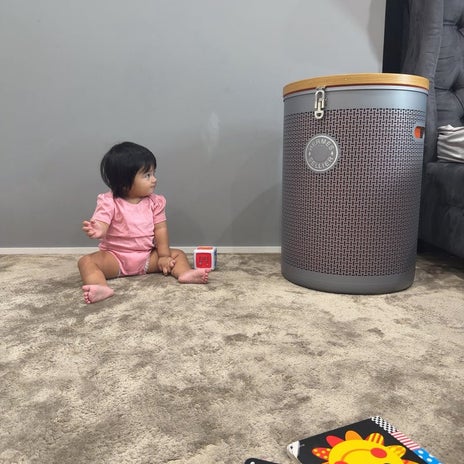 川崎希 次女の朝ごはん後のお風呂の画像