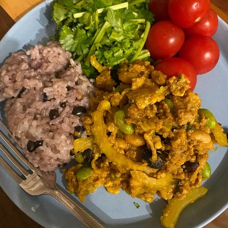 香り爆発な手作りのカレーご飯の画像