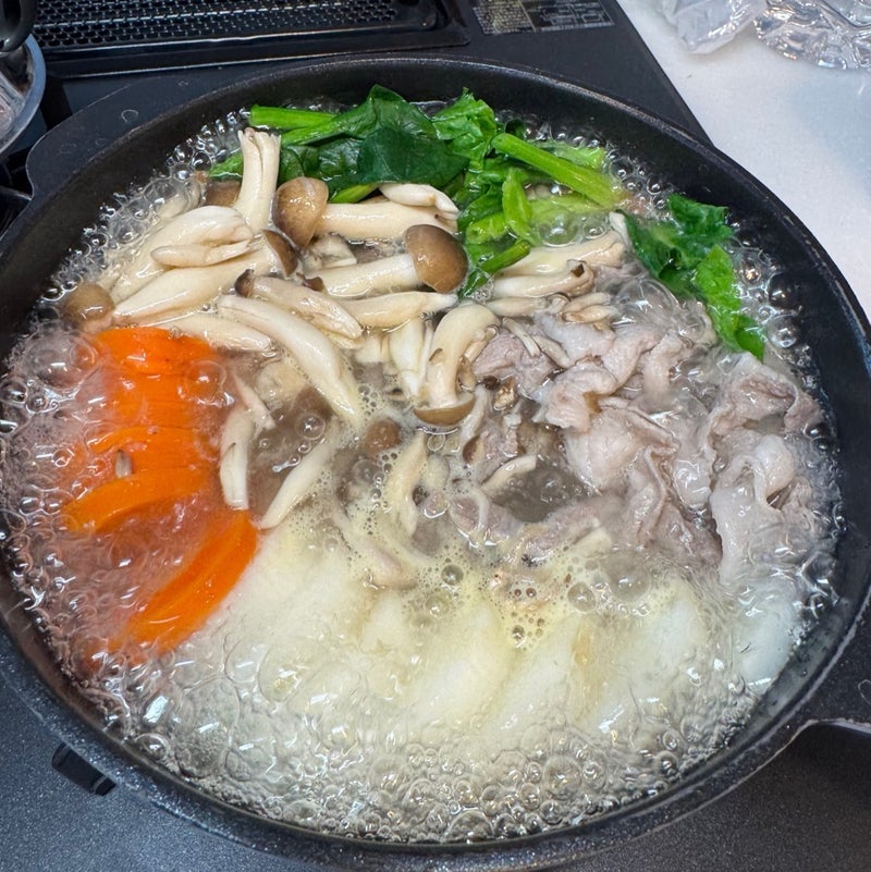 長芋入りで美味しい食べる野菜スープの画像