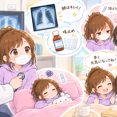咳が酷い娘のレントゲンの結果の画像