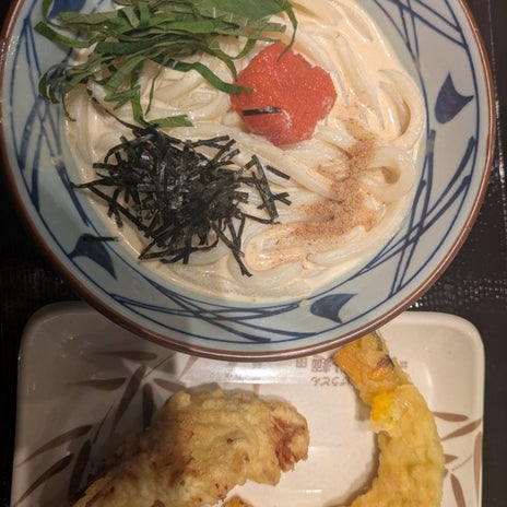 丸亀の期間限定と無料のかしわ天の画像