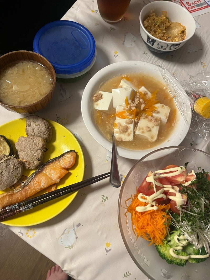 米を抜いても心が満足しない夕飯の画像