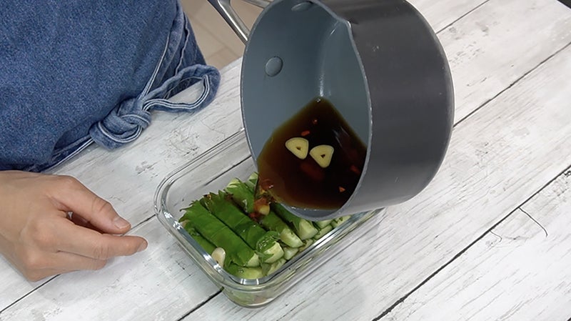 巻いて漬けるだけの簡単きゅうり漬けの画像