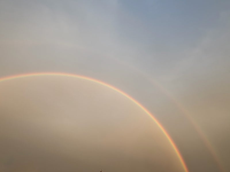 細川直美 ダブルレインボーに感動の画像