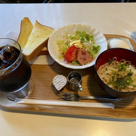 老舗のお店のモーニングのお素麺の画像