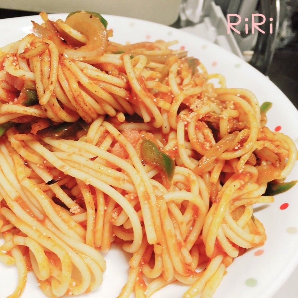 糖質0麺のたらこケチャップパスタ(糖質制限食)